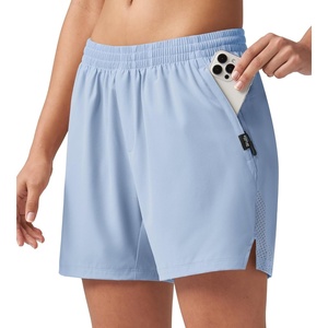image:imageWillit Womens 5 Hiking Athletic Shorts with Zipper Pockets Quick Dry for Running Workout TravelLight Blue