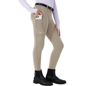 image:imageWillit Girls Fleece Lined Riding Pants Winter Equestrian BreechesKhaki