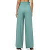 image:imageWillit Women Linen Pants Casual Wide Leg Dress Pants High Waisted Paperbag Work Trousers Summer Tie Knot Pockets 32 Lake Green XS