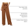 image:imageWillit Women Linen Pants Casual Wide Leg Dress Pants 283032Caramel