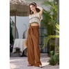 image:imageWillit Women Linen Pants Casual Wide Leg Dress Pants 283032Caramel