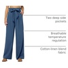 image:imageWillit Women Linen Pants Casual Wide Leg Dress Pants 283032Denim Blue
