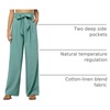 image:imageWillit Women Linen Pants Casual Wide Leg Dress Pants 283032Lake Green