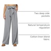 image:imageWillit Women Linen Pants Casual Wide Leg Dress Pants 283032Light Gray