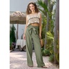 image:imageWillit Women Linen Pants Casual Wide Leg Dress Pants 283032Sage Green