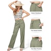 image:imageWillit Women Linen Pants Wide Leg Palazzo Trousers 29 Sage Green M