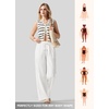 image:imageWillit Women Linen Pants Wide Leg Palazzo Trousers 31 White L