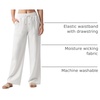 image:imageWillit Women Linen Pants Wide Leg Palazzo Trousers 31 White L