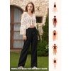 image:imageWillit Women Linen Pants Wide Leg Palazzo Trousers 33 Black XXXL