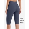 image:imageWillit Womens Capri Leggings Knee Length with Pockets High Waisted Tummy Control Exercise Capris Pants Yoga WorkoutGray