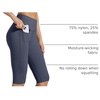 image:imageWillit Womens Capri Leggings Knee Length with Pockets High Waisted Tummy Control Exercise Capris Pants Yoga WorkoutGray