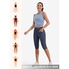 image:imageWillit Womens Capri Leggings Knee Length with Pockets High Waisted Tummy Control Exercise Capris Pants Yoga WorkoutGray