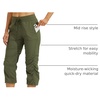 image:imageWillit Womens Capri Pants QuickDry Hiking PantsArmy Green