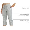 image:imageWillit Womens Capri Pants QuickDry Hiking PantsLight Gray