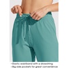 image:imageWillit Womens Cotton Sweatpants with Pockets Straight Leg Lounge PantsAqua
