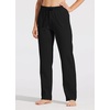 image:imageWillit Womens Cotton Sweatpants with Pockets Straight Leg Lounge PantsBlack