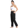 image:imageWillit Womens Cotton Sweatpants with Pockets Straight Leg Lounge PantsBlack
