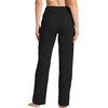 image:imageWillit Womens Cotton Sweatpants with Pockets Straight Leg Lounge PantsBlack