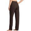 image:imageWillit Womens Cotton Sweatpants with Pockets Straight Leg Lounge PantsCoffee