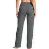 image:imageWillit Womens Cotton Sweatpants with Pockets Straight Leg Lounge PantsDeep Gray