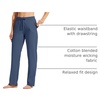 image:imageWillit Womens Cotton Sweatpants with Pockets Straight Leg Lounge PantsDusty Blue