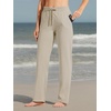 image:imageWillit Womens Cotton Sweatpants with Pockets Straight Leg Lounge PantsKhaki