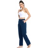 image:imageWillit Womens Cotton Sweatpants with Pockets Straight Leg Lounge PantsNavy Blue