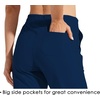 image:imageWillit Womens Cotton Sweatpants with Pockets Straight Leg Lounge PantsNavy Blue