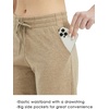 image:imageWillit Womens Cotton Sweatpants with Pockets Straight Leg Lounge PantsOatmeal