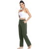 image:imageWillit Womens Cotton Sweatpants with Pockets Straight Leg Lounge PantsOlive Green