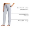 image:imageWillit Womens Cotton Sweatpants with Pockets Straight Leg Lounge PantsStone Gray
