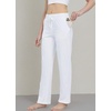 image:imageWillit Womens Cotton Sweatpants with Pockets Straight Leg Lounge PantsWhite