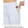 image:imageWillit Womens Cotton Sweatpants with Pockets Straight Leg Lounge PantsWhite
