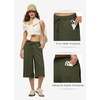 image:imageWillit Womens Linen Capri PantsArmy Green