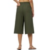 image:imageWillit Womens Linen Capri PantsArmy Greenupdate