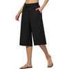image:imageWillit Womens Linen Capri PantsBlackupdate