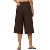 image:imageWillit Womens Linen Capri PantsDark Brown