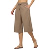 image:imageWillit Womens Linen Capri PantsDeep Khakiupdate