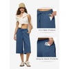image:imageWillit Womens Linen Capri PantsDenim Blue
