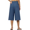 image:imageWillit Womens Linen Capri PantsDenim Blueupdate