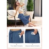 image:imageWillit Womens Linen Capri PantsDenim Blueupdate