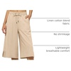 image:imageWillit Womens Linen Capri PantsKhaki