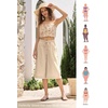 image:imageWillit Womens Linen Capri PantsKhaki