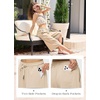 image:imageWillit Womens Linen Capri PantsKhaki