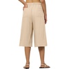 image:imageWillit Womens Linen Capri PantsKhakiupdate