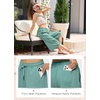image:imageWillit Womens Linen Capri PantsLake Greenupdate