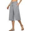 image:imageWillit Womens Linen Capri PantsLight Gray