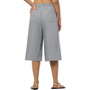 image:imageWillit Womens Linen Capri PantsLight Grayupdate