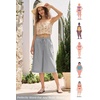 image:imageWillit Womens Linen Capri PantsLight Grayupdate