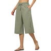 image:imageWillit Womens Linen Capri PantsSage Greenupdate